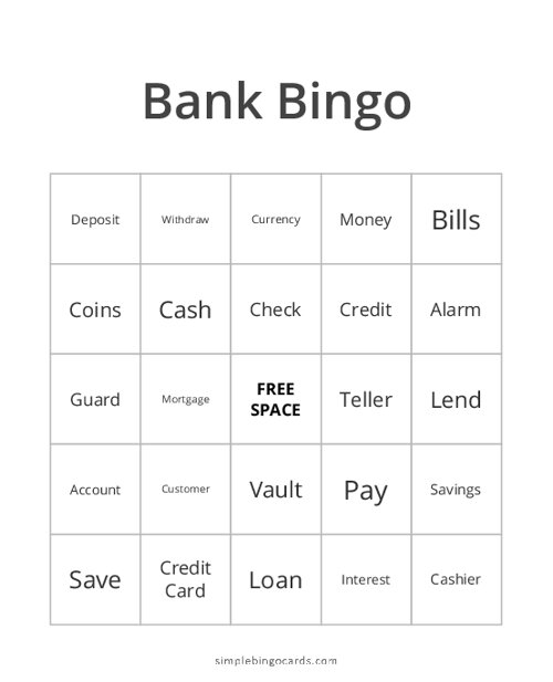 Bank Bingo