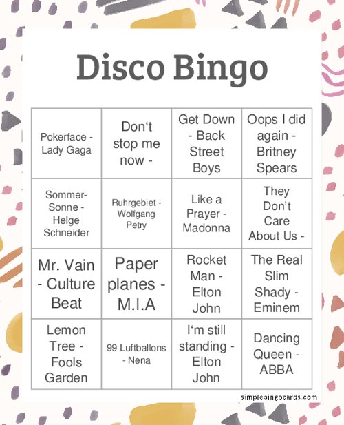 Disco Bingo