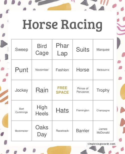 Horse Racing Bingo