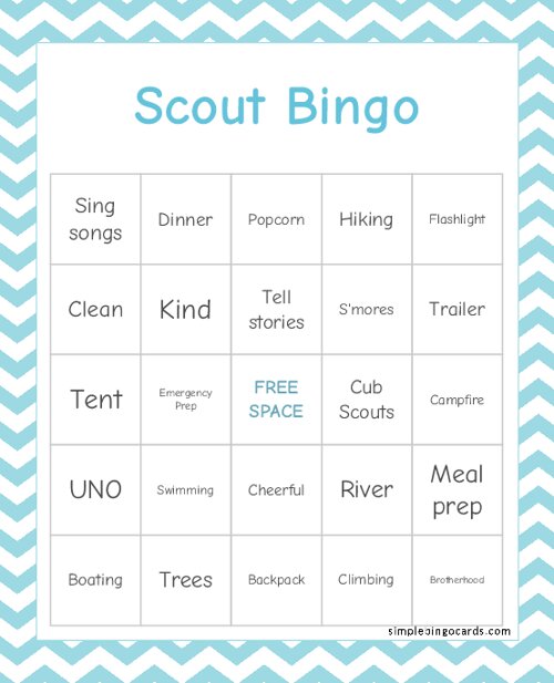 Scout Bingo