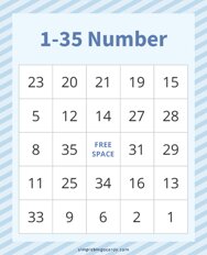 1-35 Number Bingo