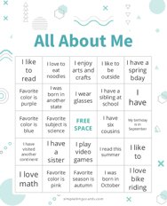 All About Me Bingo