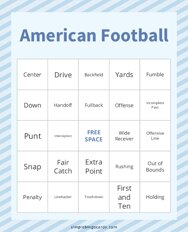 American Football Bingo