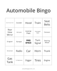 Automobile Bingo