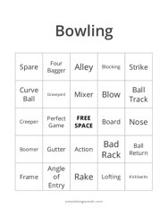 Bowling Bingo