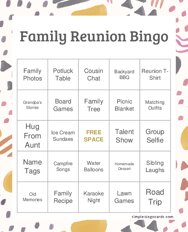 Family Reunion Bingo
