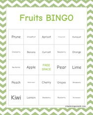 Fruits Bingo