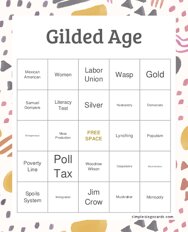 Gilded Age Bingo