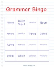 Grammar Bingo