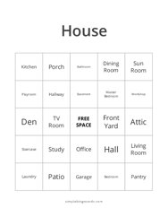 House Bingo