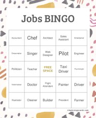 Jobs Bingo