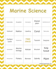 Marine Science Bingo