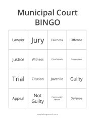 Municipal Court Bingo