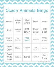 Ocean Animals Bingo