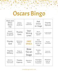 Oscars Bingo