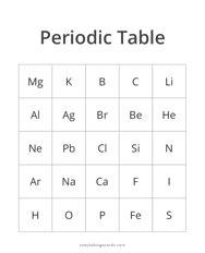 Periodic Table Bingo!
