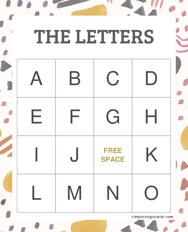 The Letters Bingo
