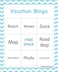 Vacation Bingo