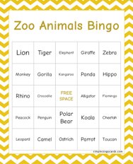 Zoo Animals Bingo