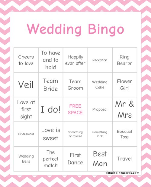 Wedding Bingo